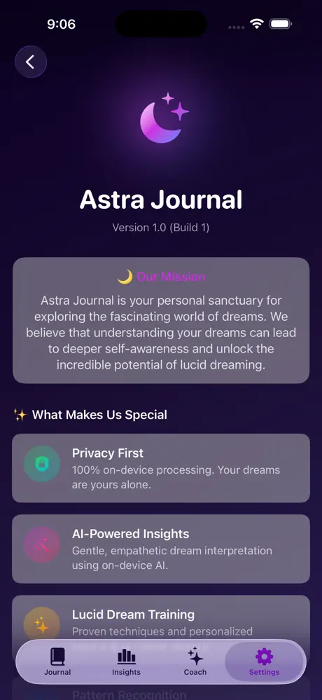 Astra Journal screenshot