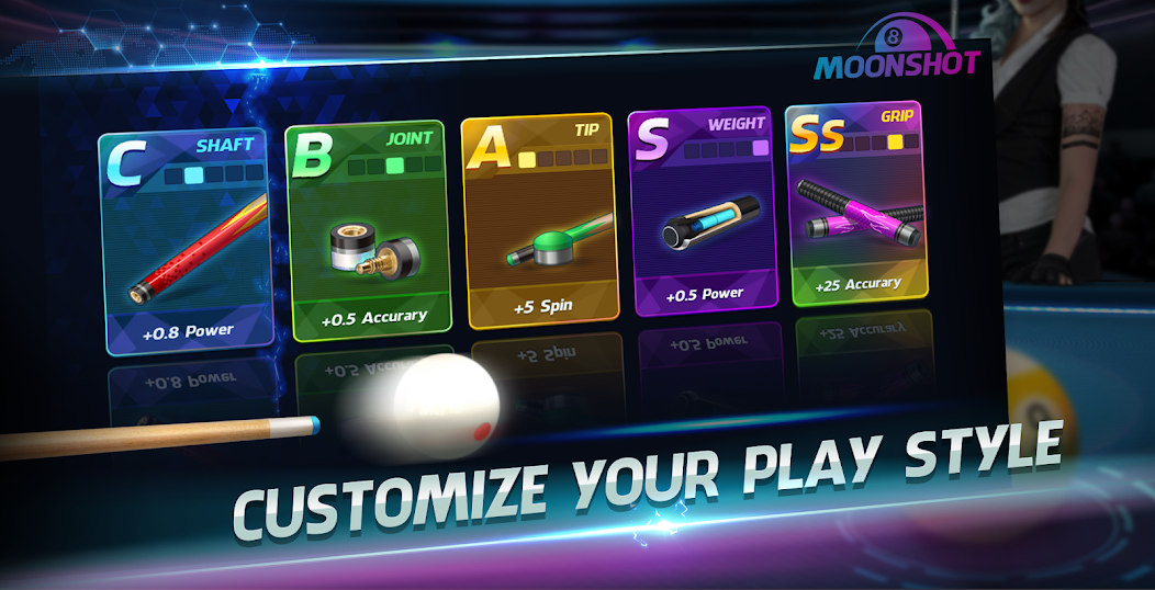 Billiards 3D: Moonshot 8 Ball screenshot