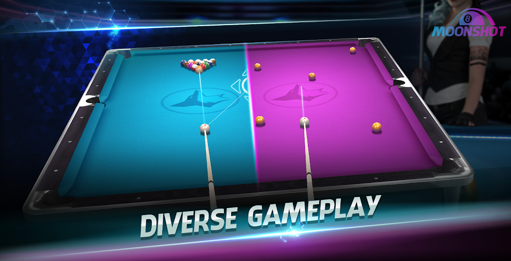 Billiards 3D: Moonshot 8 Ball screenshot