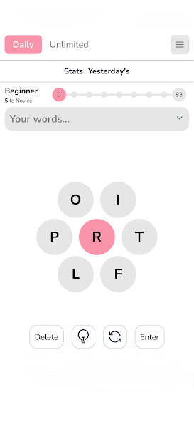 Blossom Word Game screenshot
