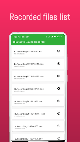 Bluetooth Sound Recorder screenshot