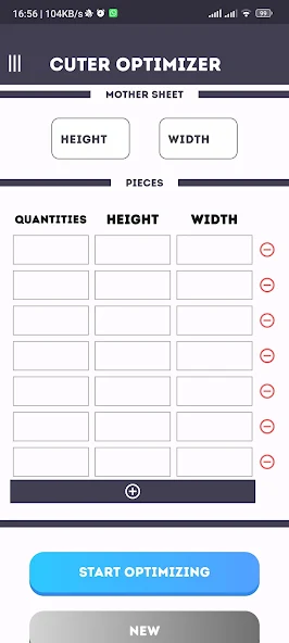 Cutting Optimizer screenshot