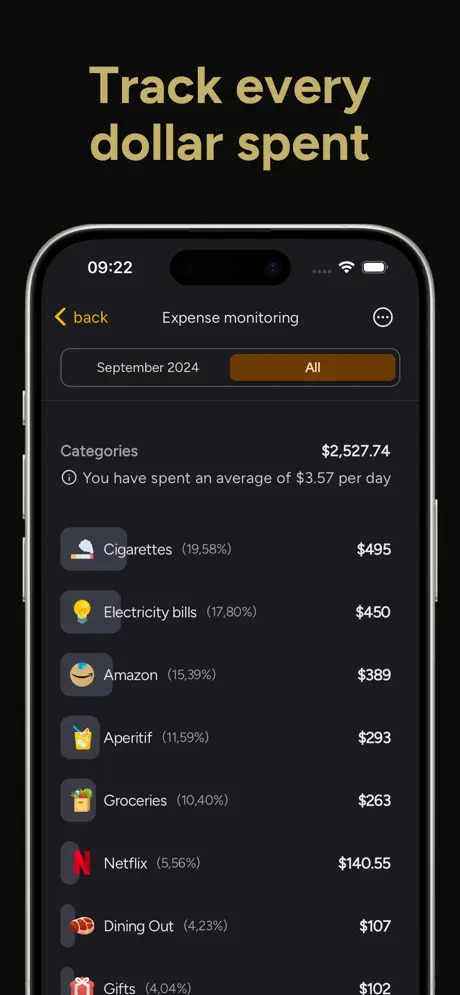 Daily expense tracker: Moneymi screenshot