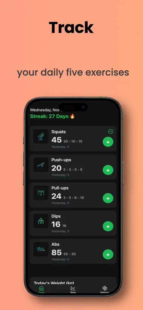 Daily Five: Fitness Tracker screenshot