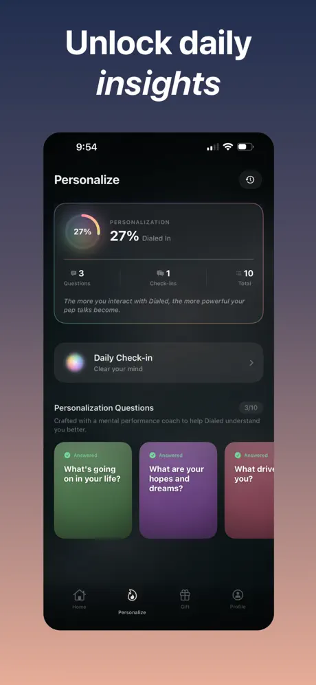 Dialed: Personalized Pep Talks screenshot