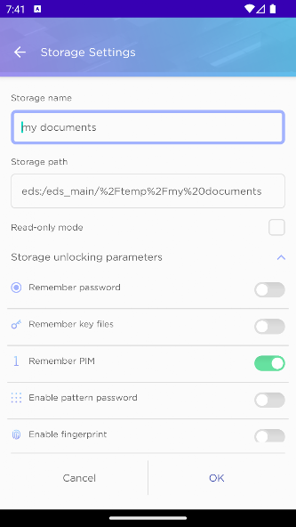 EDS NG: Encryption File Vault screenshot