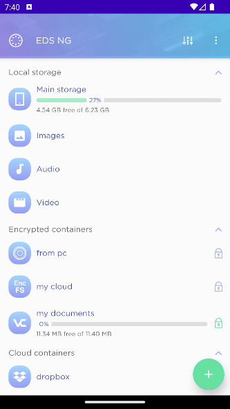 EDS NG: Encryption File Vault screenshot