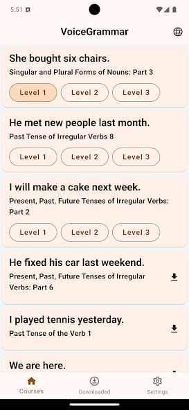English Grammar Exercises screenshot
