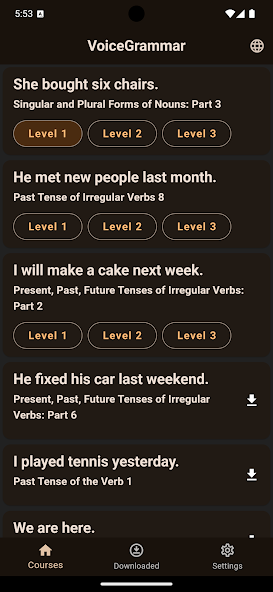 English Grammar Exercises screenshot
