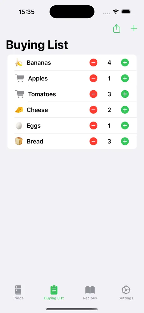 Fridgster screenshot