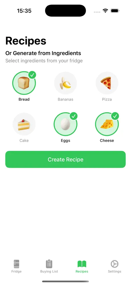 Fridgster screenshot