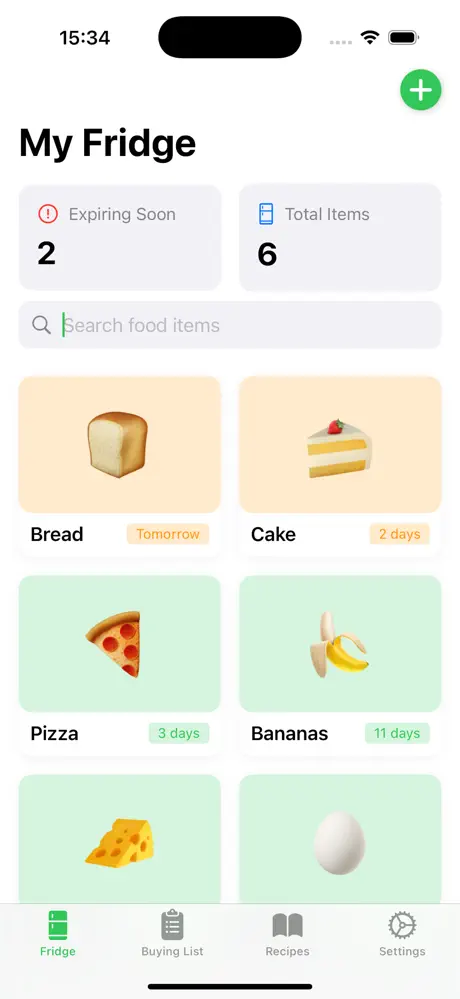 Fridgster screenshot