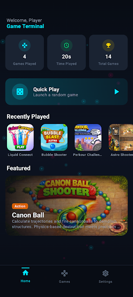 Game Terminal: Mini Games Hub screenshot