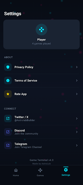 Game Terminal: Mini Games Hub screenshot