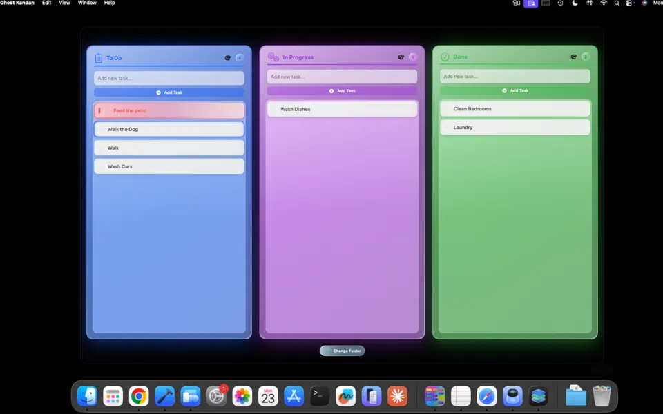 Ghost Kanban screenshot