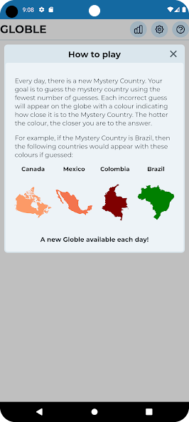 Globle - World Map Quiz screenshot
