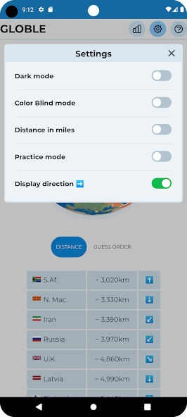 Globle - World Map Quiz screenshot
