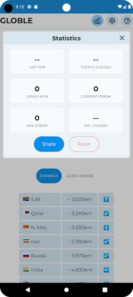 Globle - World Map Quiz screenshot