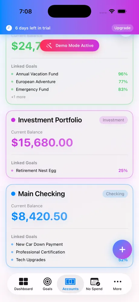GoalStash App screenshot