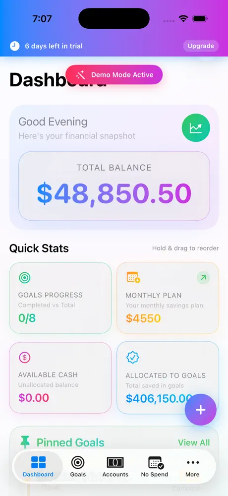 GoalStash App screenshot