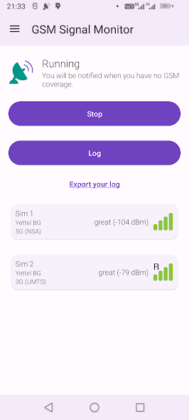 GSM Signal Monitor & SIM Info screenshot