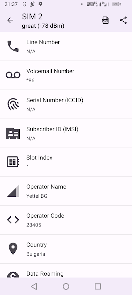 GSM Signal Monitor & SIM Info screenshot