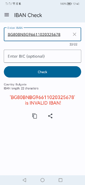 IBAN Check IBAN Validation screenshot