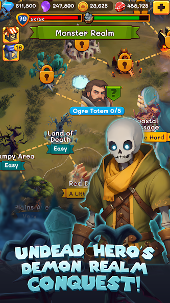 IDLE Skull Hero screenshot