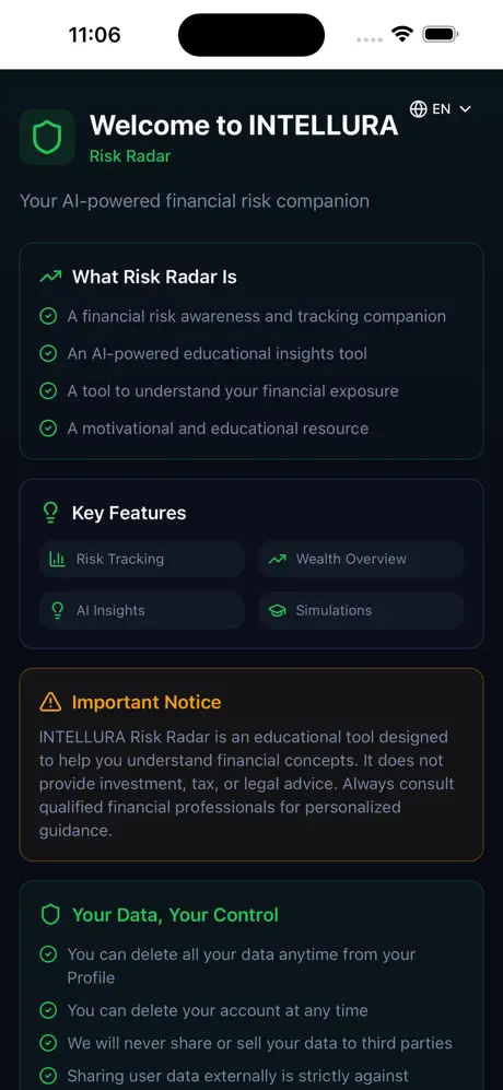 INTELLURA Risk Radar screenshot
