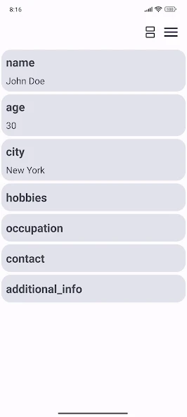 Json List screenshot