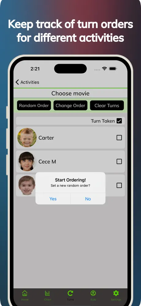 Kidlatta: Chart, Turn-Taking screenshot