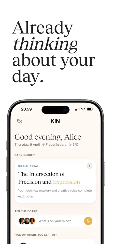Kin: Personal AI Advisors screenshot