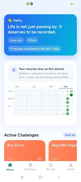 Life Trace: Life Log & Goals screenshot