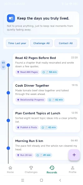 Life Trace: Life Log & Goals screenshot