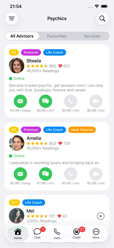 Live Psychic Chat screenshot
