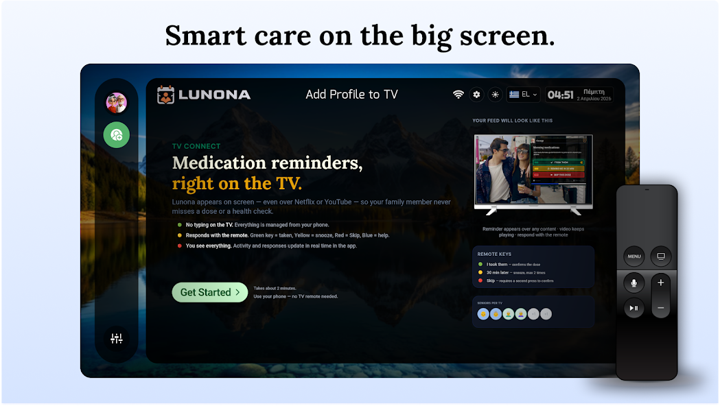 Lunona: Pill & Med Reminder TV screenshot