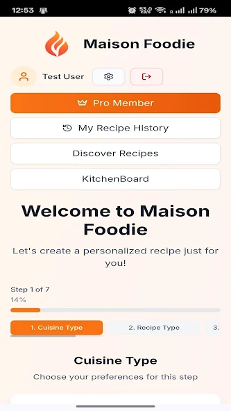 Maison Foodie Recipe App screenshot