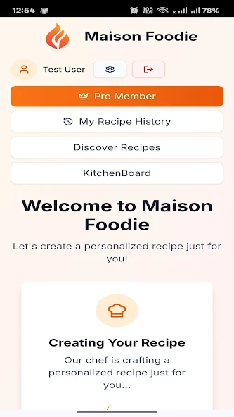 Maison Foodie Recipe App screenshot