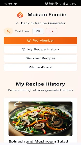 Maison Foodie Recipe App screenshot