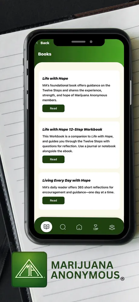 Marijuana Anonymous App screenshot