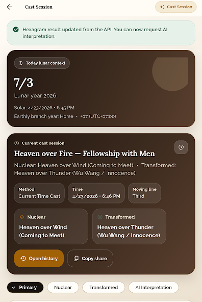 Mobile Iching: I Ching & Lunar screenshot