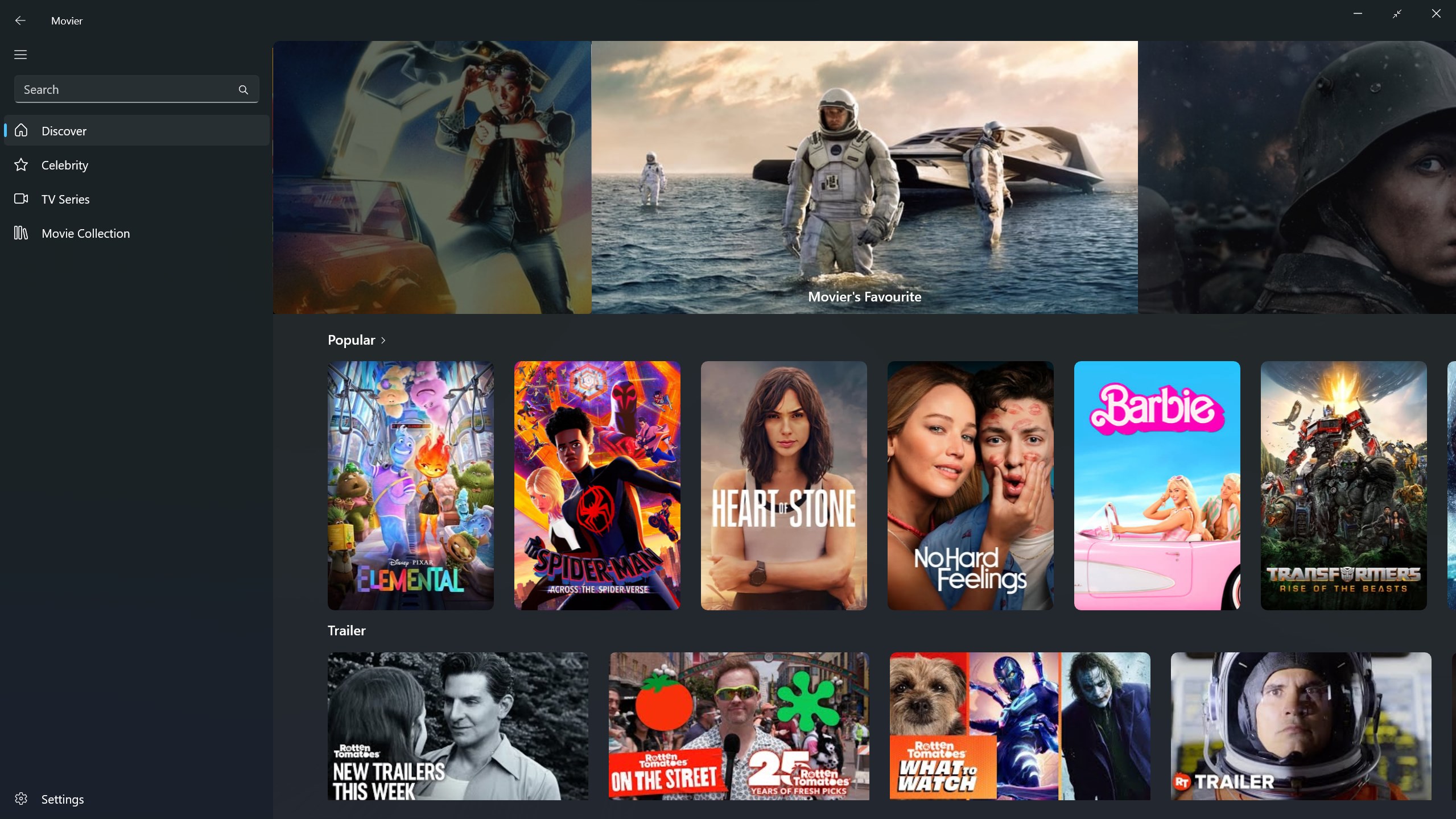 Movier screenshot