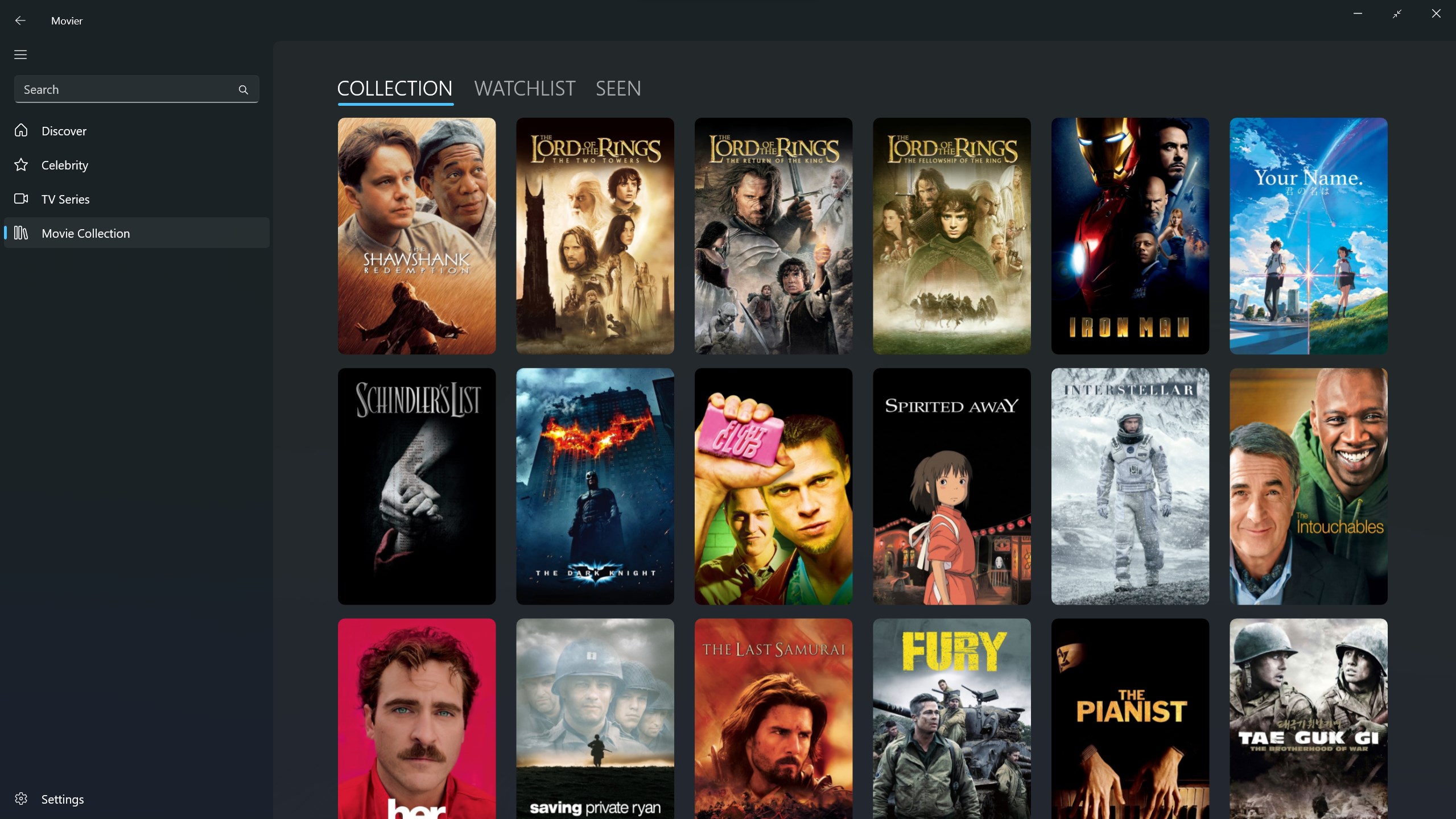 Movier screenshot