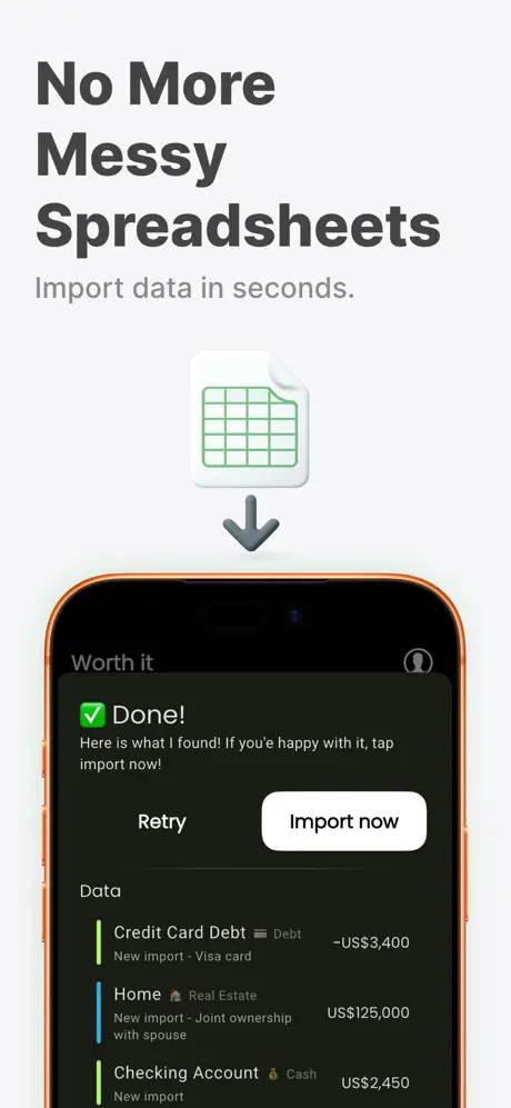 Net Worth Tracker - Worth it screenshot