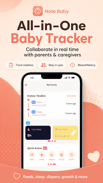Note Baby: Shared Baby Tracker screenshot