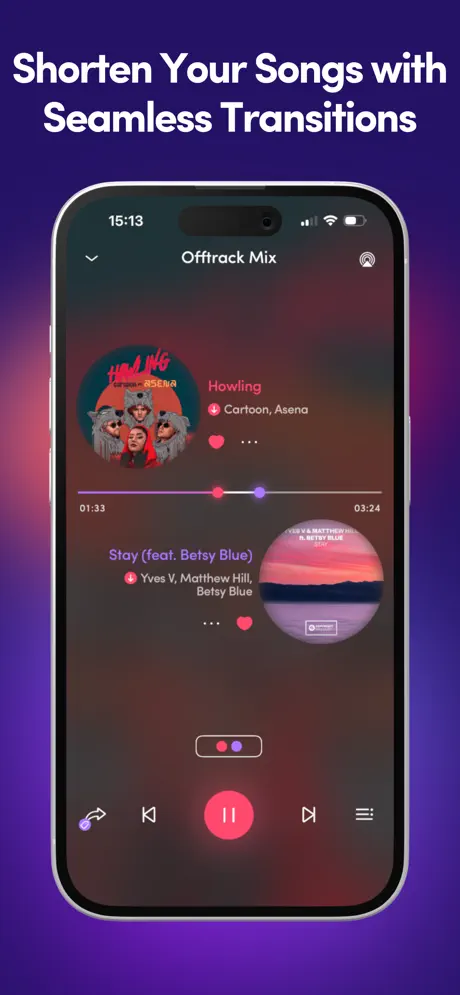 Offtrack: the AI DJ app screenshot