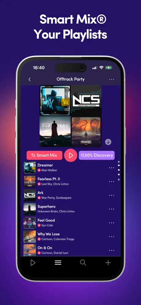 Offtrack: the AI DJ app screenshot