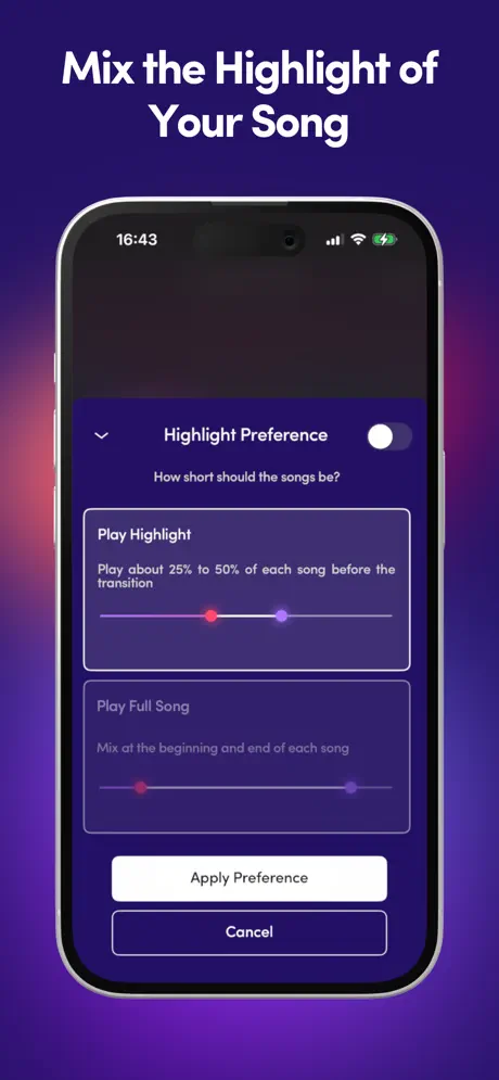 Offtrack: the AI DJ app screenshot