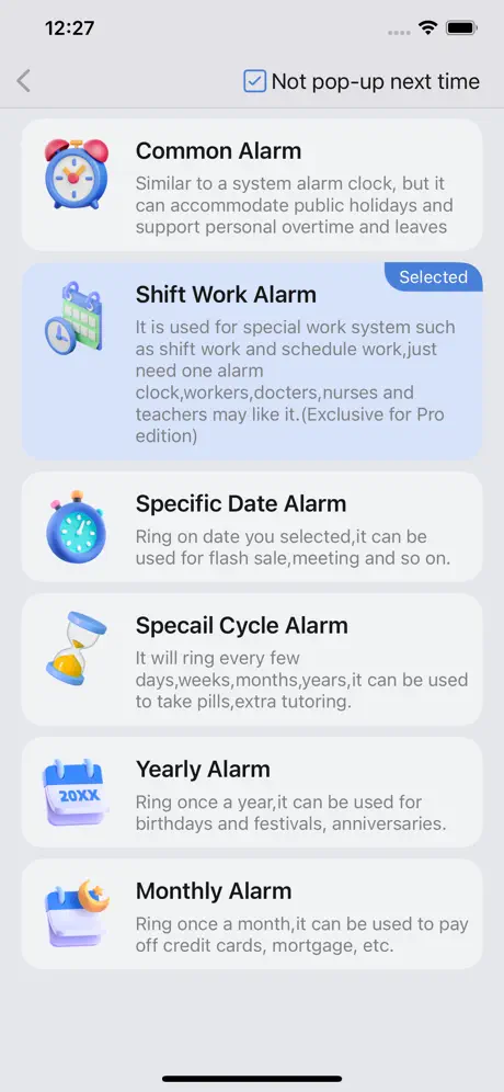 OK Alarm: Holiday & Shift Work screenshot