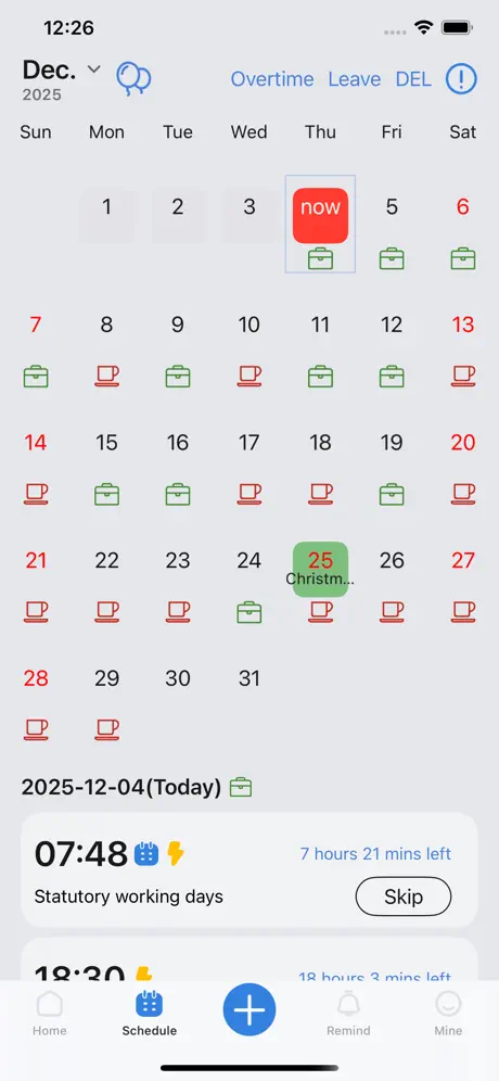 OK Alarm: Holiday & Shift Work screenshot